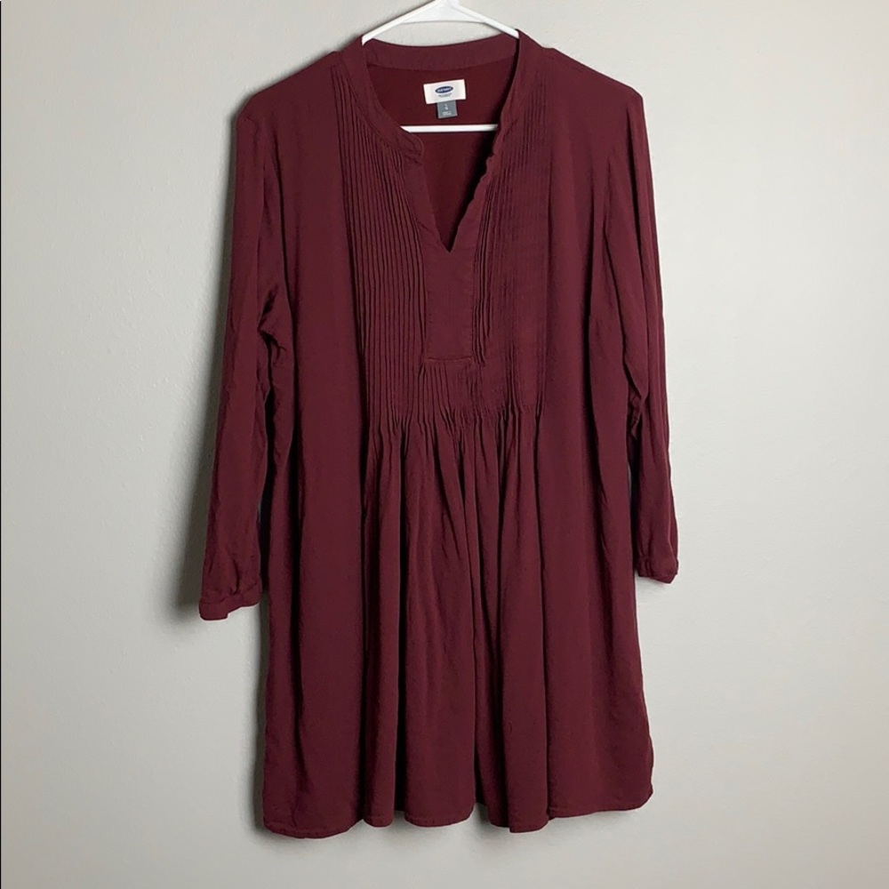 OLD NAVY Burgundy Swing Dress